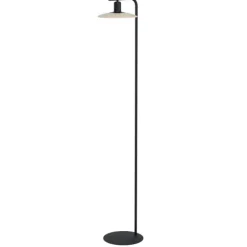 Candeeiro de pé com base alta em metal preto e cabeça em madeira natural MAYAZES EGLO 39914