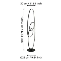 Candeeiro de pé com LED integrado e design moderno GIANELLA EGLO 901015