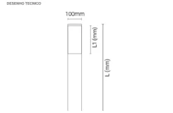 Candeeiro de Pé Exterior PL-L Tromilux 2051.116.2O4 Cinza