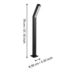 Candeeiro de Pé Exterior Preto com LED UGENTO EGLO 900993