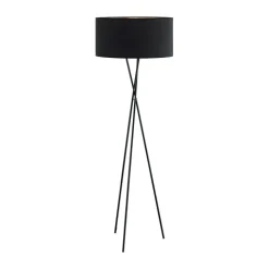 Candeeiro de Pé FONDACHELLI com Base Tripé e Abajur Preto EGLO 95541
