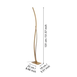 Candeeiro de pé LED com aspeto em madeira GRISOLIA EGLO 901214