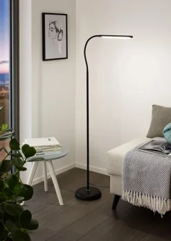 Candeeiro de pé LED com cabeça ajustável e luz branca neutra LAROA EGLO 96439