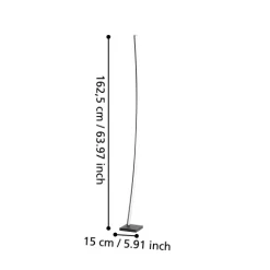 Candeeiro de pé LED com perfil curvado em aço e plástico PICACHA EGLO 99715