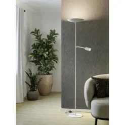 Candeeiro de Pé LED CONIVARINO EGLO - Luz Ambiente e Leitura 901978
