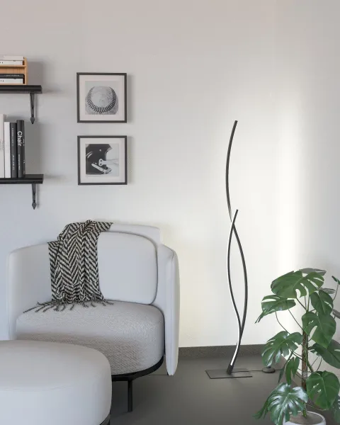 Candeeiro de Pé LED Preto e Branco GRISOLIA EGLO 901209