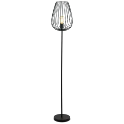 Candeeiro de Pé NEWTOWN com Abajur Oval em Arame Preto - EGLO 49474