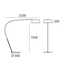 Candeeiro de Pé Oxygen FL1 Azul LED Stilnovo 8104