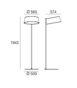 Candeeiro de Pé Oxygen FL2 Branco LED Stilnovo 8097