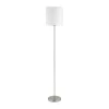 Candeeiro de Pé PASTERI com Base Níquel Mate e Abajur Branco 95164