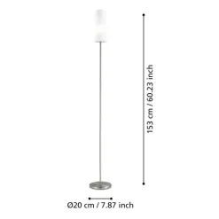 Candeeiro de Pé TROY 3 EGLO – Design Elegante com Vidro Acetinado 85982