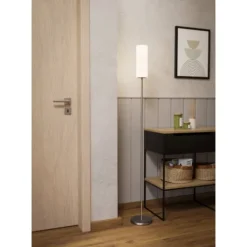 Candeeiro de Pé TROY 3 EGLO – Design Elegante com Vidro Acetinado 85982