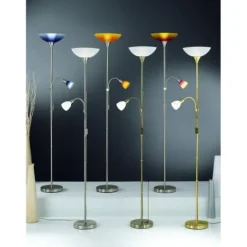 Candeeiro de Pé UP 2 EGLO com Luz de Leitura Flexível e Iluminação Indireta 82842