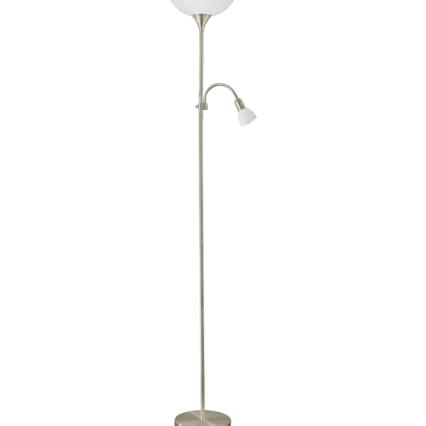 Candeeiro de Pé UP 2 EGLO com Luz de Leitura Flexível e Iluminação Indireta 82842