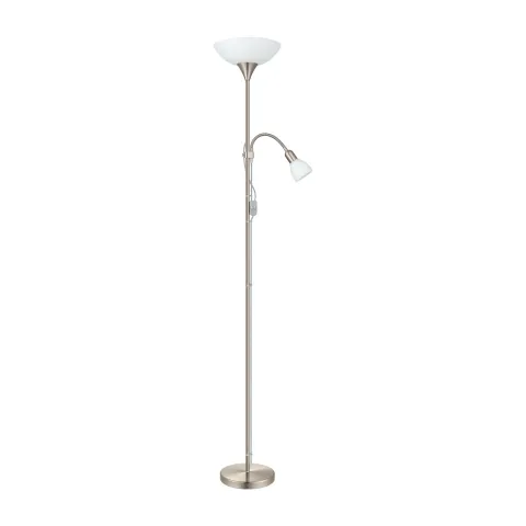 Candeeiro de Pé UP 2 EGLO com Luz de Leitura Flexível e Iluminação Indireta 82842