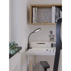Candeeiro de Secretária LED-CCT com Clip Preto Mate LAURO EGLO 902174
