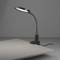 Candeeiro de Secretária LED-CCT com Clip Preto Mate LAURO EGLO 902174