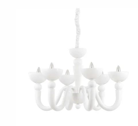 Candeeiro de tecto Ideal Lux Bon Bon sp6 branco 093994 Vintage