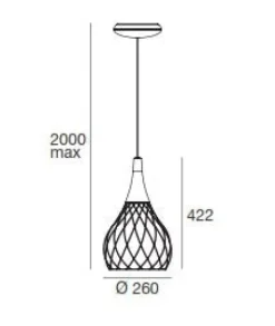 Candeeiro de Tecto Mongolfier Copper Stilnovo 8141