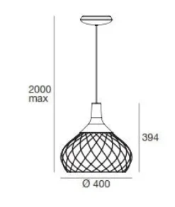 Candeeiro de Tecto Mongolfier Copper Stilnovo 8145