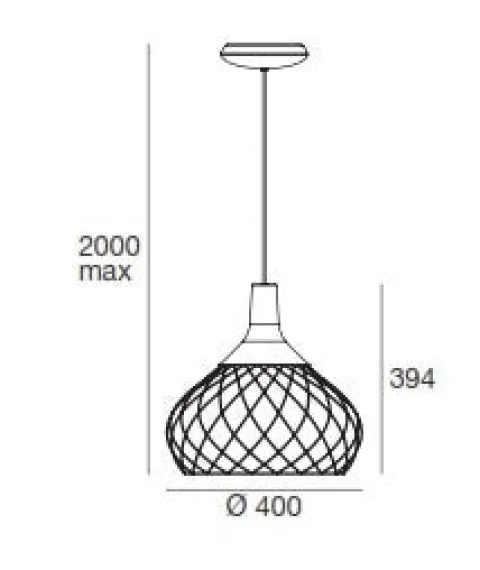 Candeeiro de Tecto Mongolfier Copper Stilnovo 8145