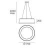 Candeeiro de Tecto Oxygen Azul LED Ø750mm Stilnovo 8096
