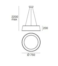 Candeeiro de Tecto Oxygen Azul LED Ø750mm Stilnovo 8096