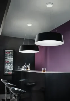 Candeeiro de Tecto Oxygen Preto LED Ø560mm Stilnovo 8090