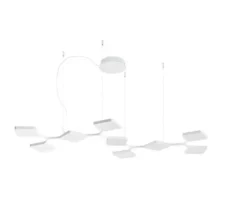 Candeeiro de Tecto Quad_ Branco Led Alumínio Stilnovo 8110