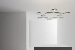 Candeeiro de Tecto Quad_ Branco Led Alumínio Stilnovo 8110