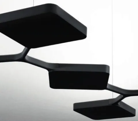 Candeeiro de tecto Quad led Preto Stilnovo 8111