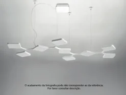 Candeeiro de tecto Quad led Preto Stilnovo 8111