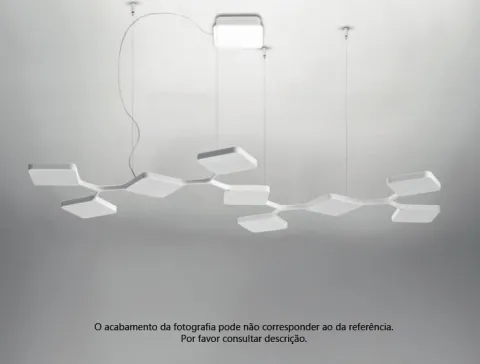 Candeeiro de tecto Quad led Preto Stilnovo 8111