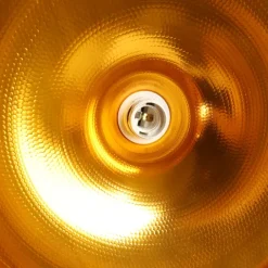 Candeeiro De Tecto Suspenso Aveiro Preto e Dourado Ø30CM