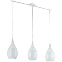 Candeeiro de Tecto Suspenso Branco com Vidro Opalino RAZONI EGLO 94388