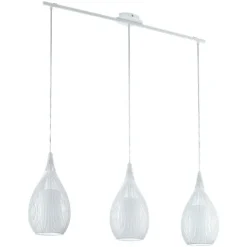 Candeeiro de Tecto Suspenso Branco com Vidro Opalino RAZONI EGLO 94388