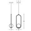 Candeeiro de tecto suspenso BRONZE 1XG9 PZA18142BR zambelis
