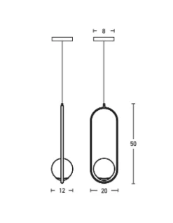 Candeeiro de tecto suspenso BRONZE 1XG9 PZA18142BR zambelis