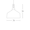 Candeeiro de Tecto Suspenso Branco PZA1511W - Zambelis