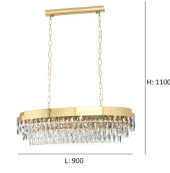 Candeeiro de Tecto Suspenso Eglo Valparaiso 39462 Dourado