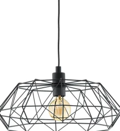 Candeeiro de Tecto Suspenso Eglo Carlton 2 Preto 49487