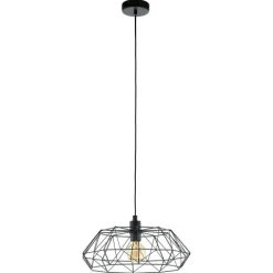 Candeeiro de Tecto Suspenso Eglo Carlton 2 Preto 49487