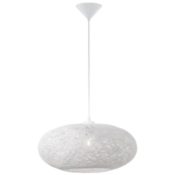 Candeeiro de tecto suspenso eglo campilo branco 93373