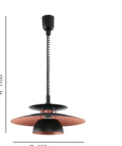 Candeeiro De Tecto Suspenso Eglo Brenda Cobre 31666