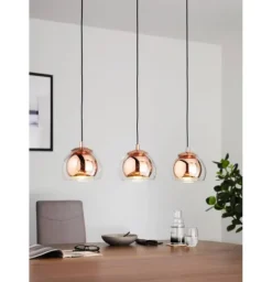 Candeeiro de Tecto Suspenso Eglo Rocamar 94591 Cobre