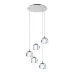 Candeeiro de Tecto Suspenso Eglo Rocamar 1 Cromado 98596 Ø 585mm