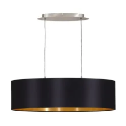 Candeeiro de Tecto Suspenso Eglo Maserlo Preto/Dourado L:780mm 31611
