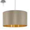 Candeeiro de Tecto Suspenso Eglo Maserlo Toupeira/Dourado Ø380mm 31602
