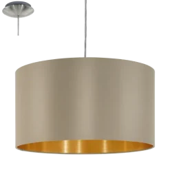 Candeeiro de Tecto Suspenso Eglo Maserlo Toupeira/Dourado Ø380mm 31602
