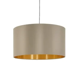 Candeeiro de Tecto Suspenso Eglo Maserlo Toupeira/Dourado Ø380mm 31602